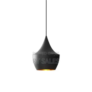 Single Black Pendant Light.