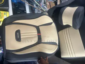 Cream/Black Leather Seat Cover 10d