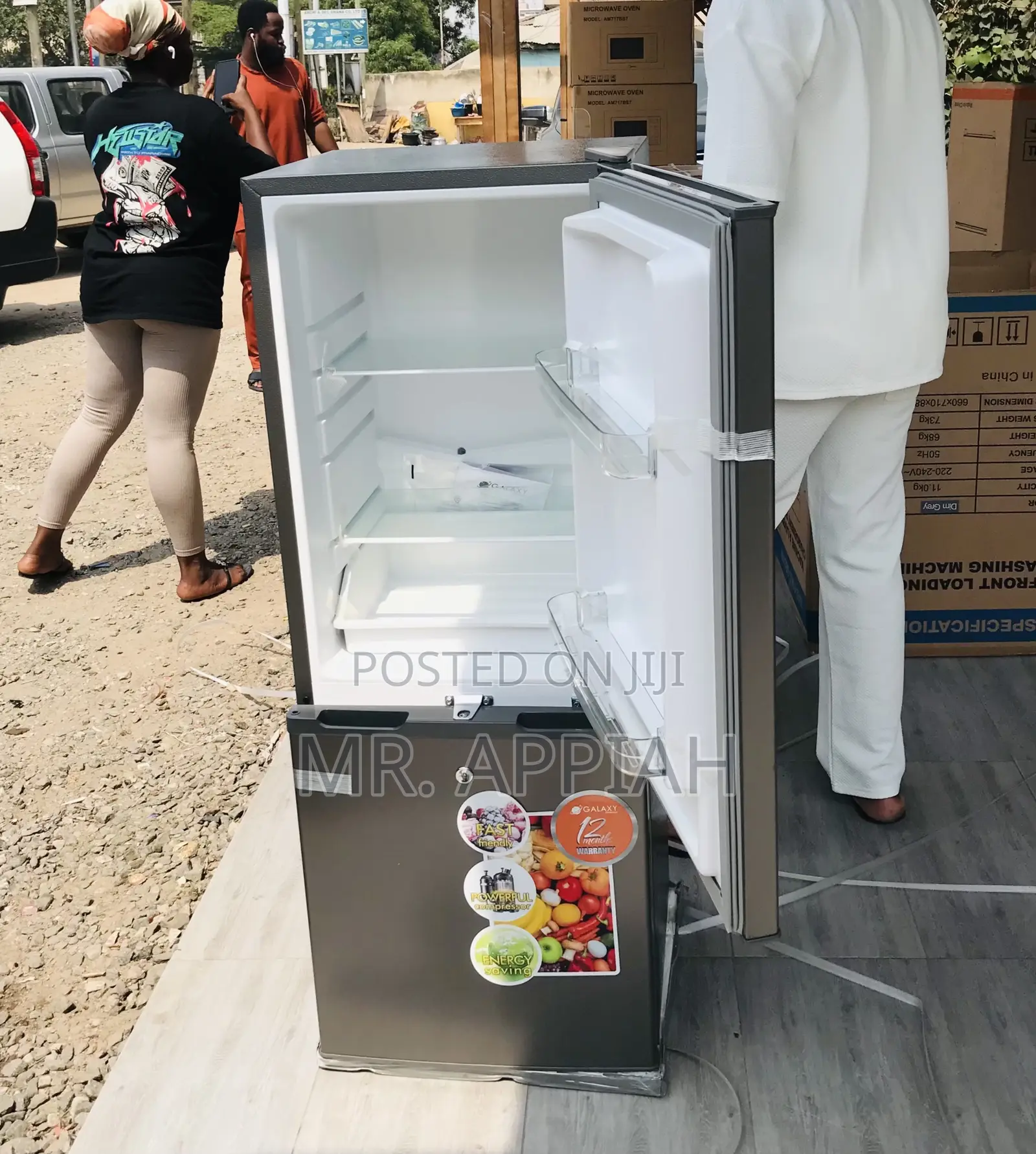 Galaxy 200bf Double Door Electric Fridge(Dark Gray) 