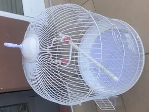 White Round Parrot Cages