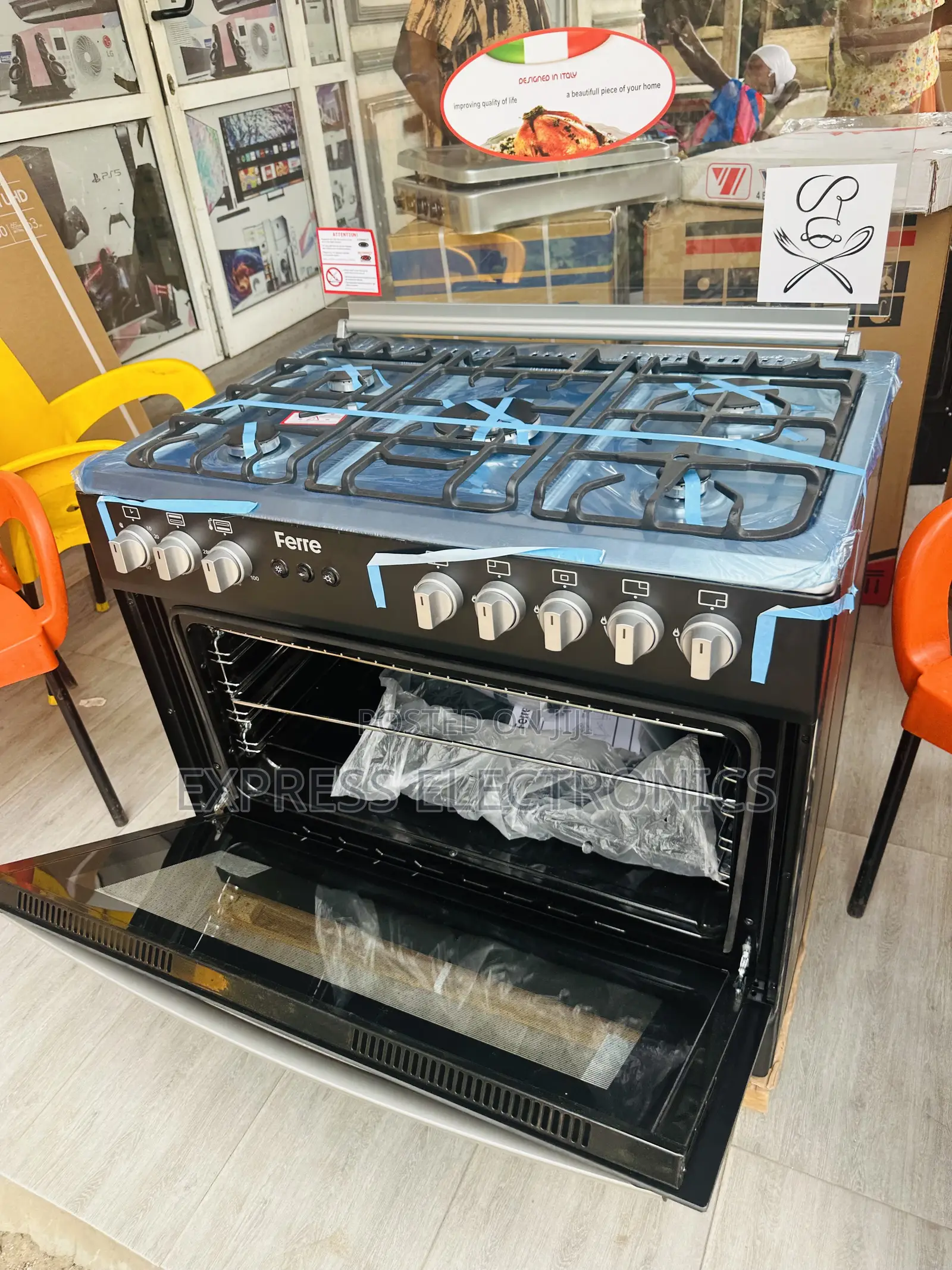 5burner Gas Cooker Oven Rotisserie 5burner Ferre