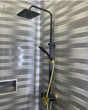 Black and Gold Press Shower