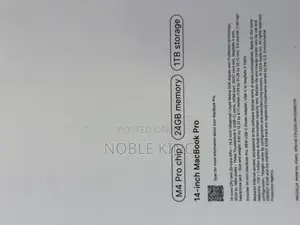 New Laptop Apple MacBook Pro 2024 M4 14-Inch 24GB Apple M4 Pro SSD 1T