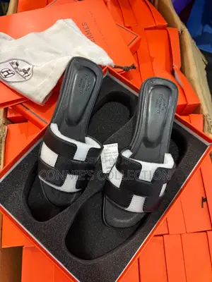 Plain Stones Hermes Slippers