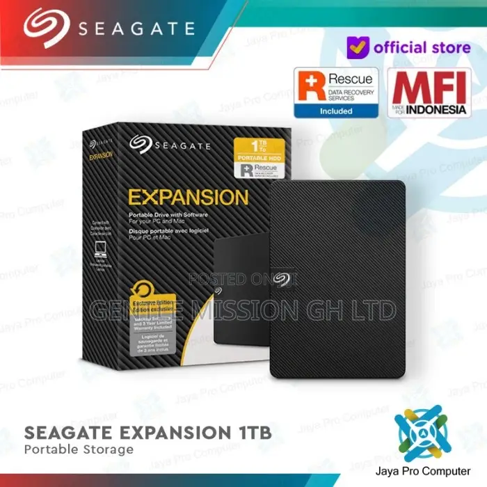 Seagate 2.5” Usb 3.0 Extension 1tb External Hard Drive Hdd