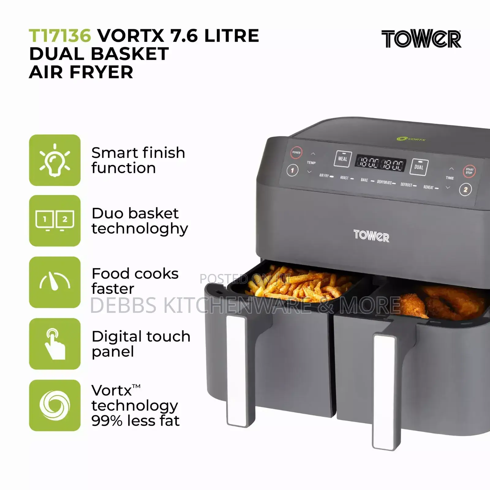 7litre Tower Dual Air Fryer Uk