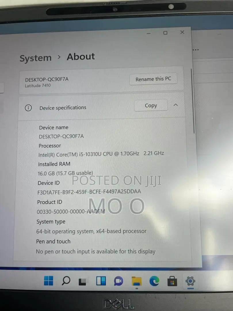 Laptop Dell Latitude 7410 16GB Intel Core I5 SSD 256GB