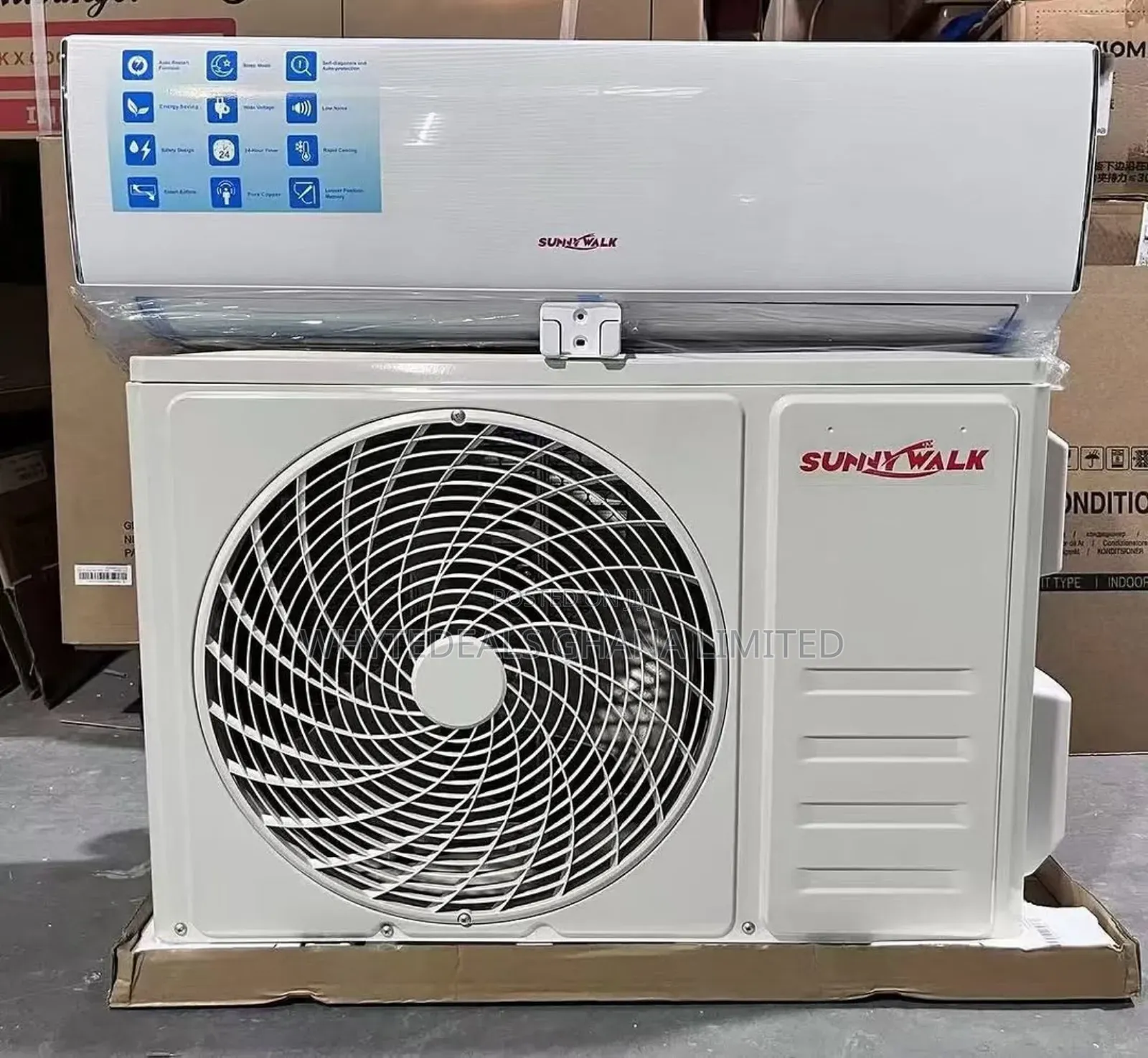 Sunnywalk 1.5hp Split Airconditioner| Energy Saving| R410| Fast Freeze