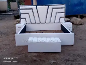 Queen Size Bed Frame With Side Drawers and Couch