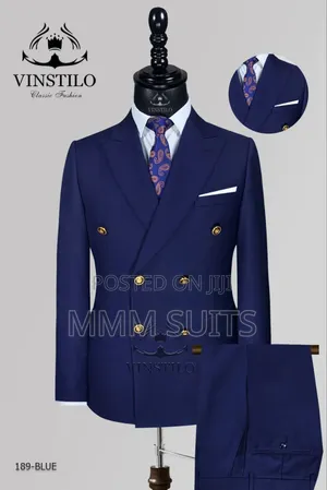2-Piece Double-Breasted Vinstillo Turkish Men Suit