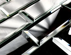 Abolos Reflections 3"X6" Glass Mirror Tile,Silver, Set of 88