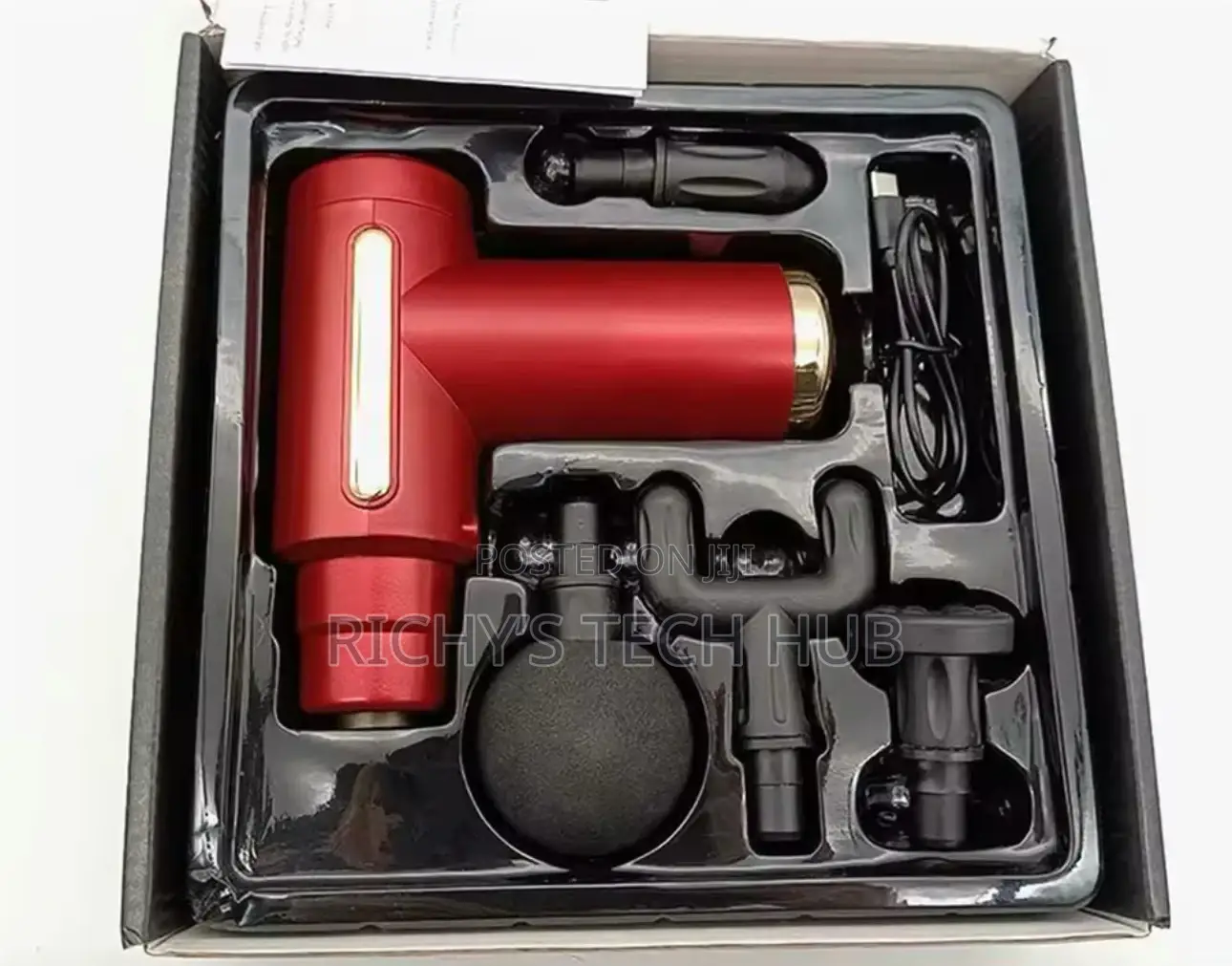 Rechargeable Massage Gun With 4 Replaceable Head