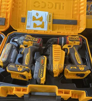 Ingco 20v Cordless Drill and Cordless Impact Wrench Set