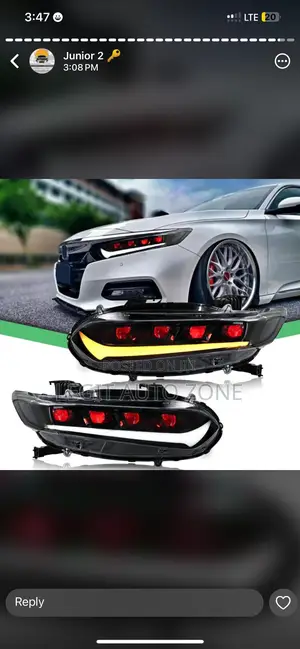 Honda Accord 2018,2019,2020,2021, Spec Headlight