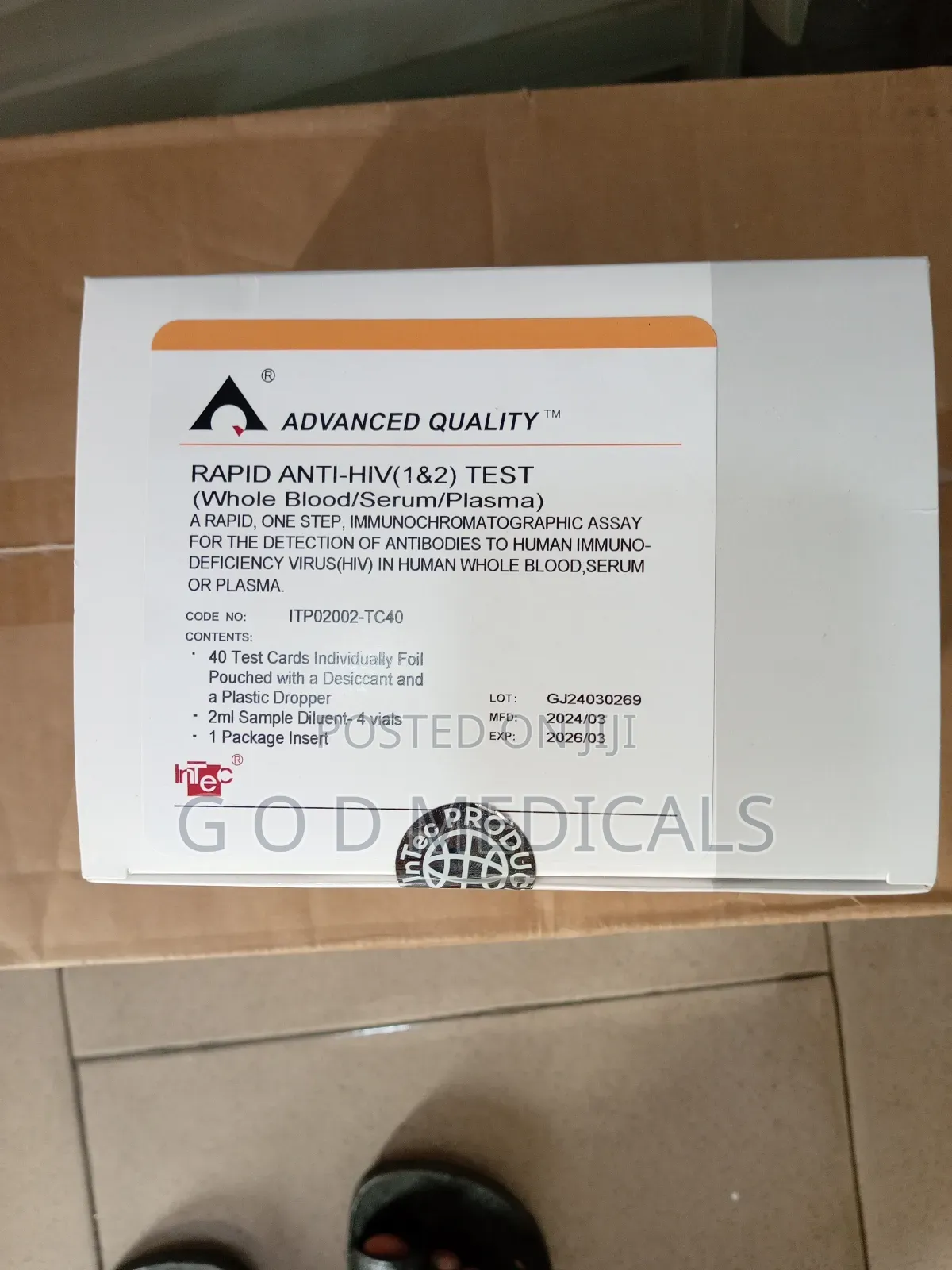 Rapid Anti-Hiv(1 2)Test( Advanced Quality
