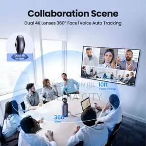 360° Video Conference Camera, Ai Voice/Face/Figure Tracking