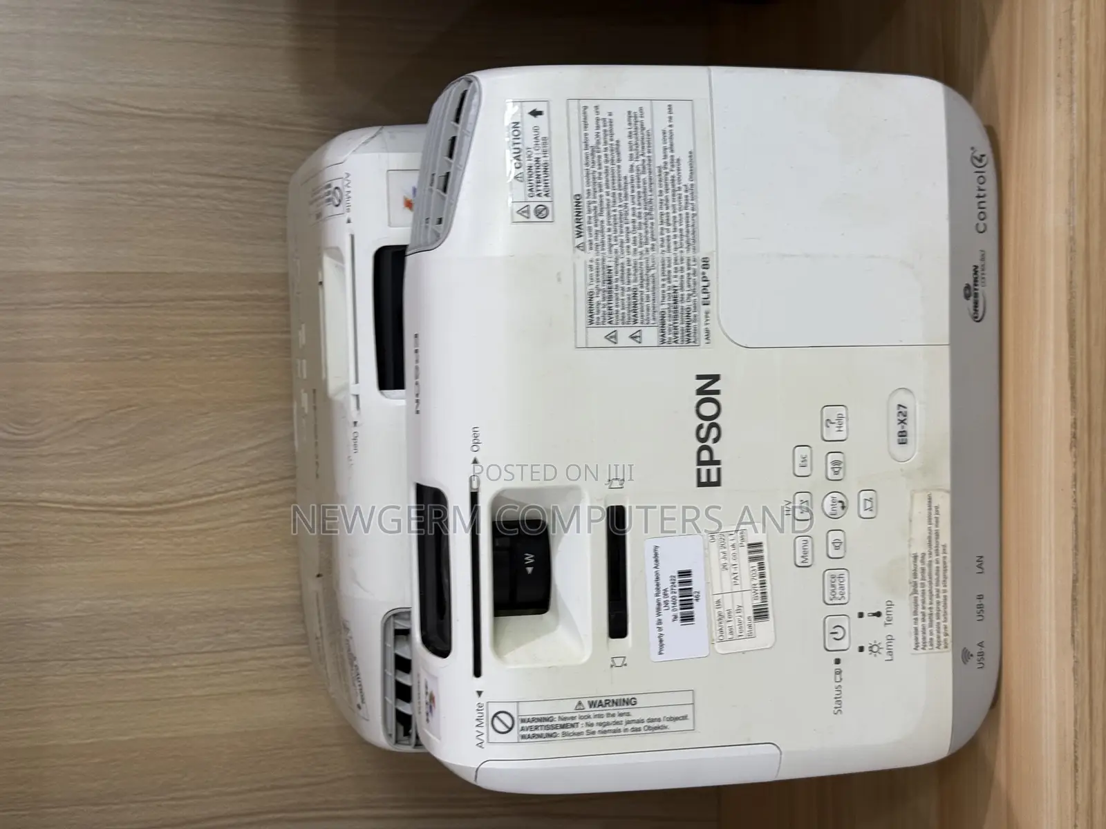 Epson Eb-X27 Projector Hdmi, Usb Ethernet Port
