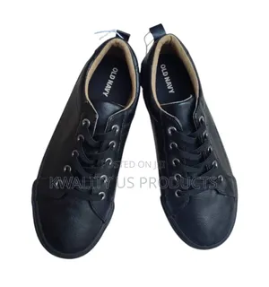 Old Navy Boys Black Leather Canvas