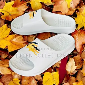 Lacoste Slides White Blue N Midnight Blue