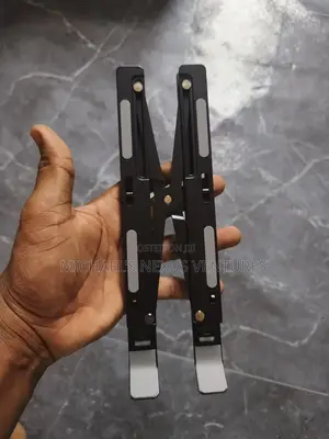 Black Foldable Metallic Laptop Stand