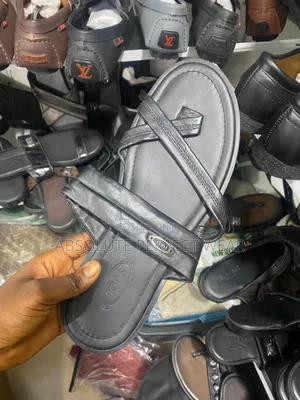 Slide Leather Slippers in for Men