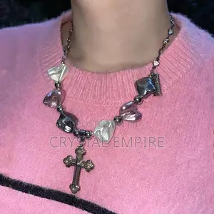 Baroque Pearl Cross Necklace