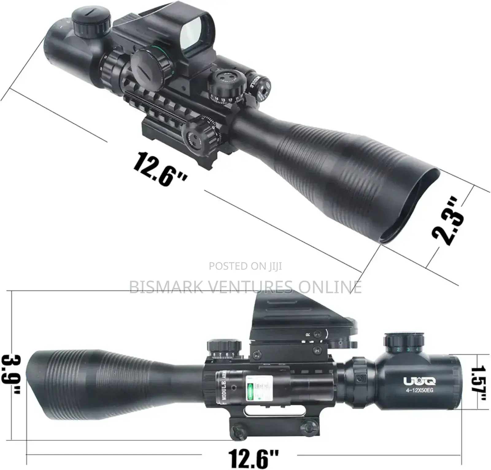 12x50 Zoom Rifle Scope Laser Sight And Holographic Dot