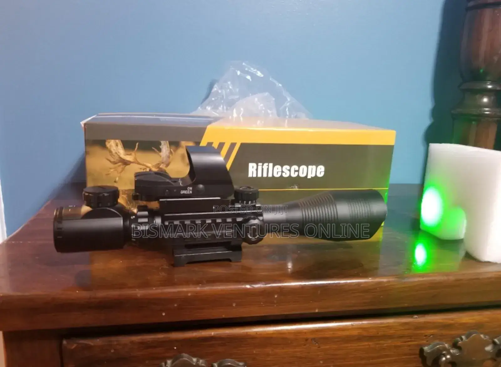 12x50 Zoom Rifle Scope Laser Sight And Holographic Dot