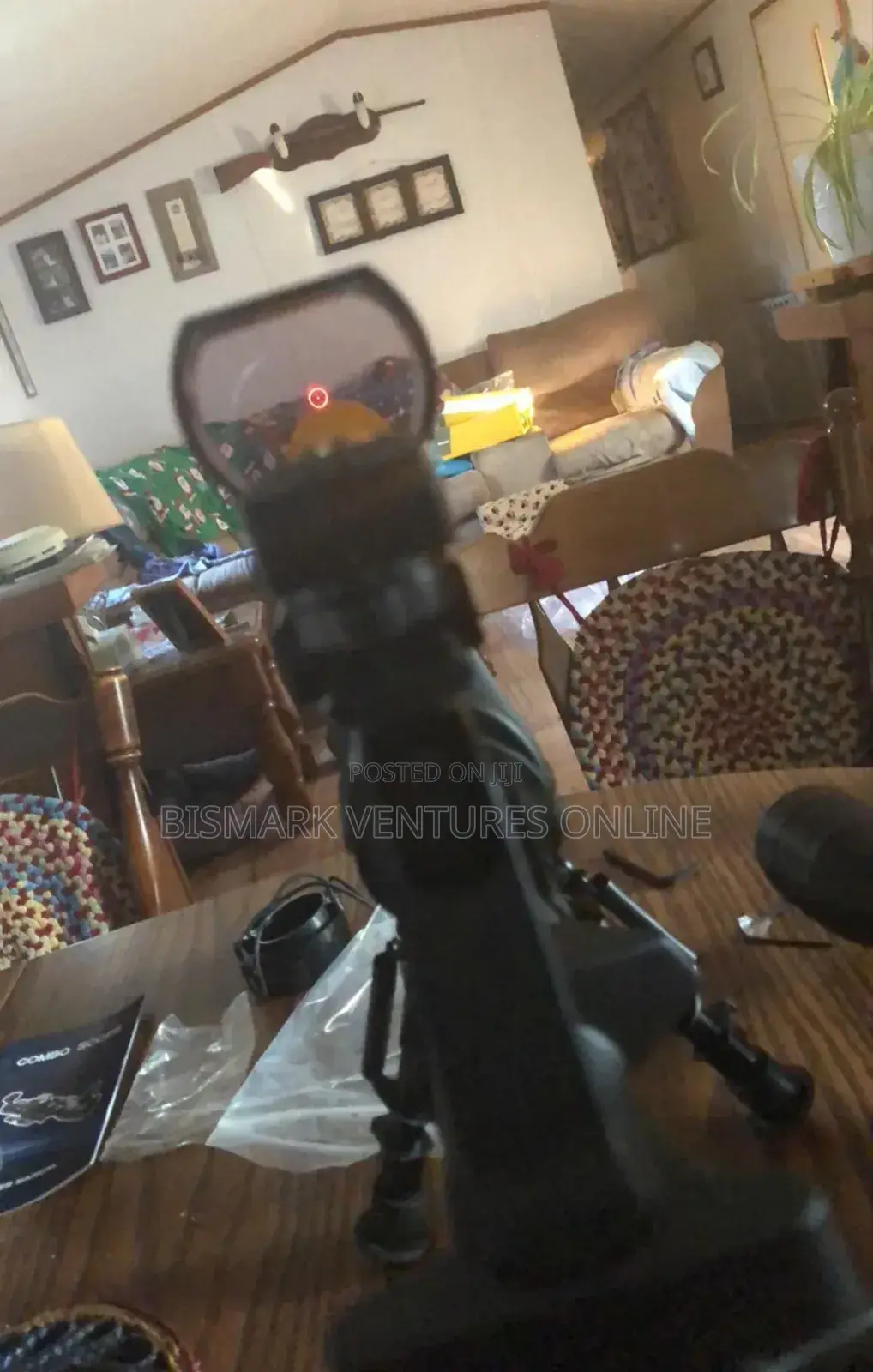 12x50 Zoom Rifle Scope Laser Sight And Holographic Dot
