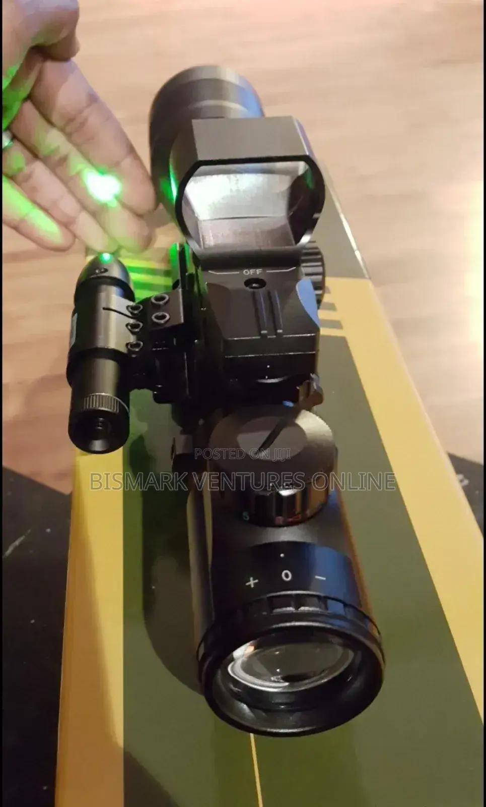 12x50 Zoom Rifle Scope Laser Sight And Holographic Dot