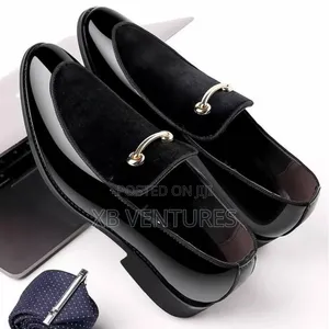 Men's Slip-on Loafers - Suede Patent Leather Shoes