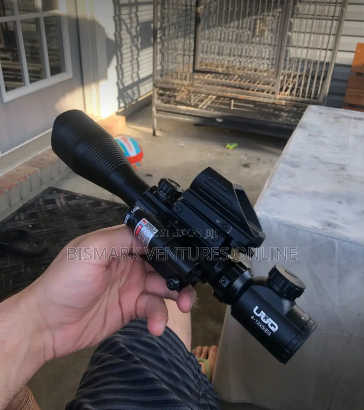 12x50 Zoom Rifle Scope Laser Sight And Holographic Dot