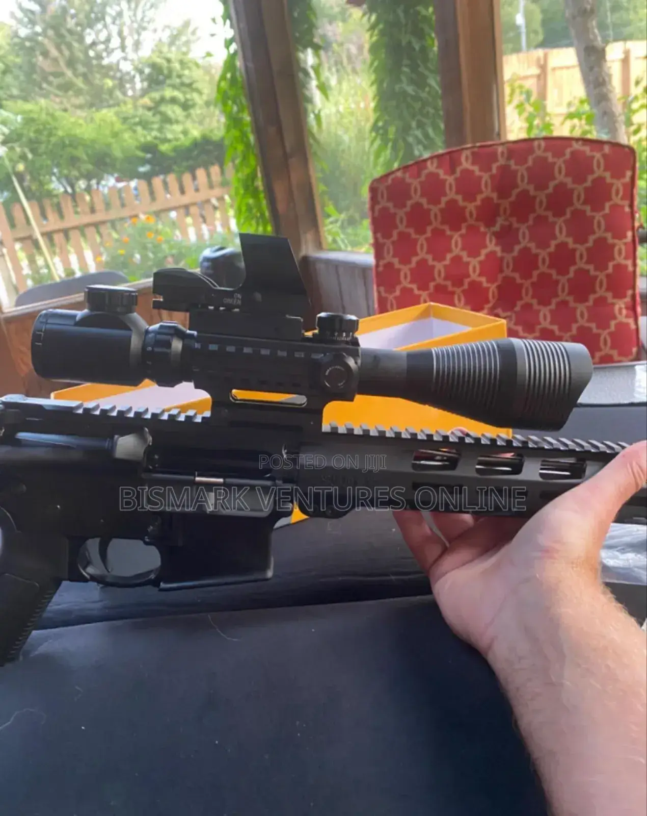 12x50 Zoom Rifle Scope Laser Sight And Holographic Dot