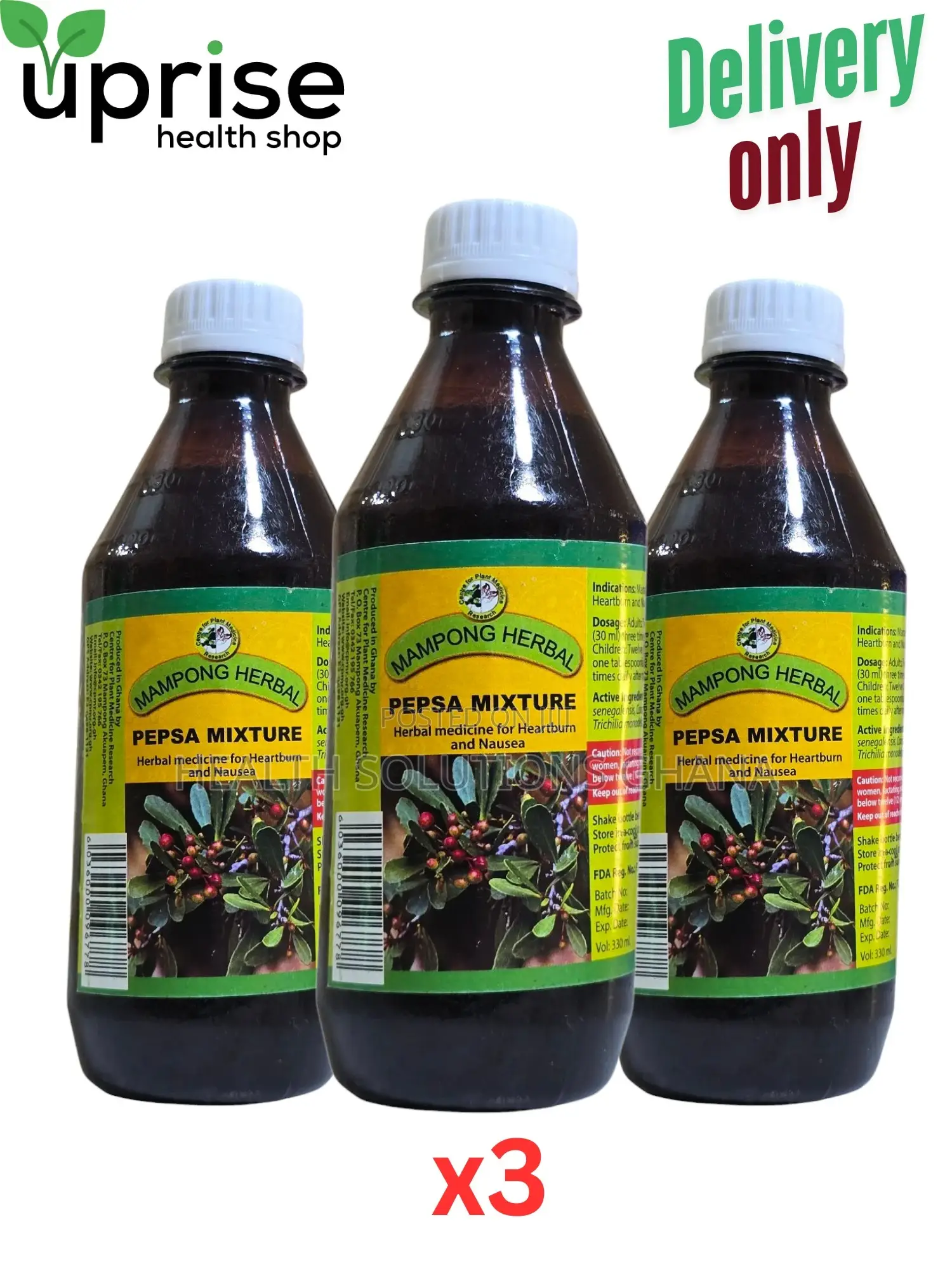 Mampong Herbal Pepsa Mixture – 330ml (Pay After Delivery)