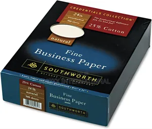 Southworth 25% Cotton Business Paper, 8.5" X 11" 500 Per Box White
