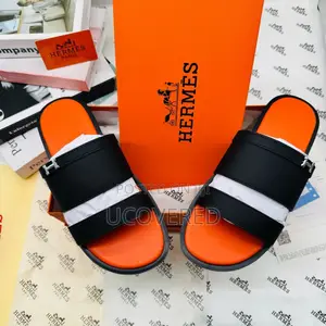 Hermes Men’S Leather Easy Wear Slippers
