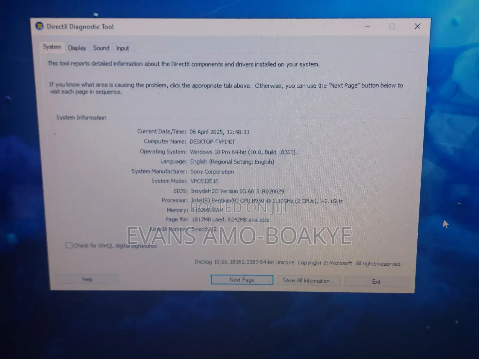 Laptop Sony VAIO VPC-EJ2B1E 8GB Intel HDD 500GB