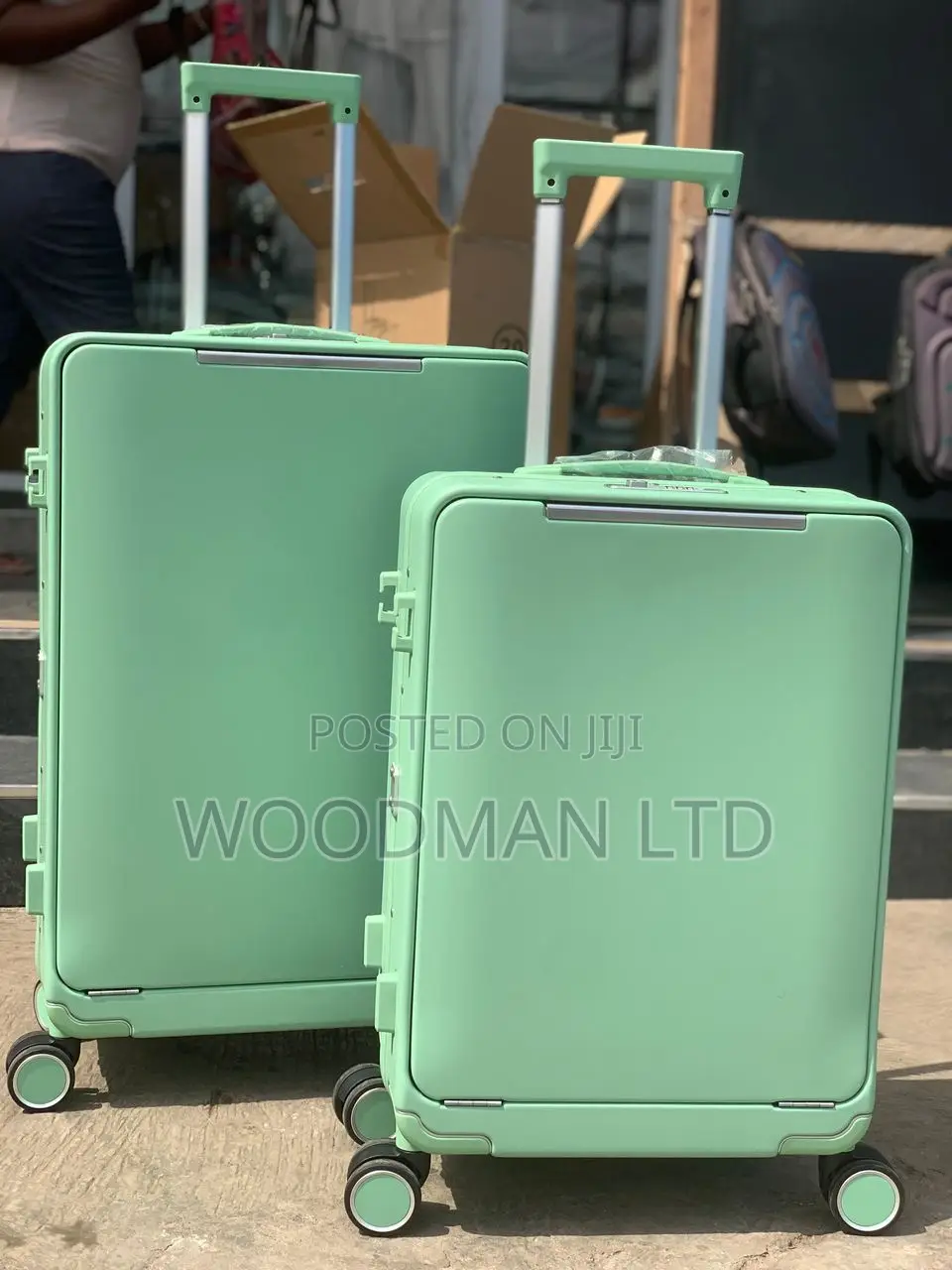 2set Green Luxurious Travel Luggage Bag
