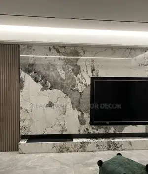 Modern Full Marble Tv Wall Panel – Sophisticated Timeless