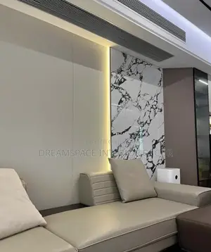 Luxury Floating Tv Unit Console Sintered Stone Finish Wall