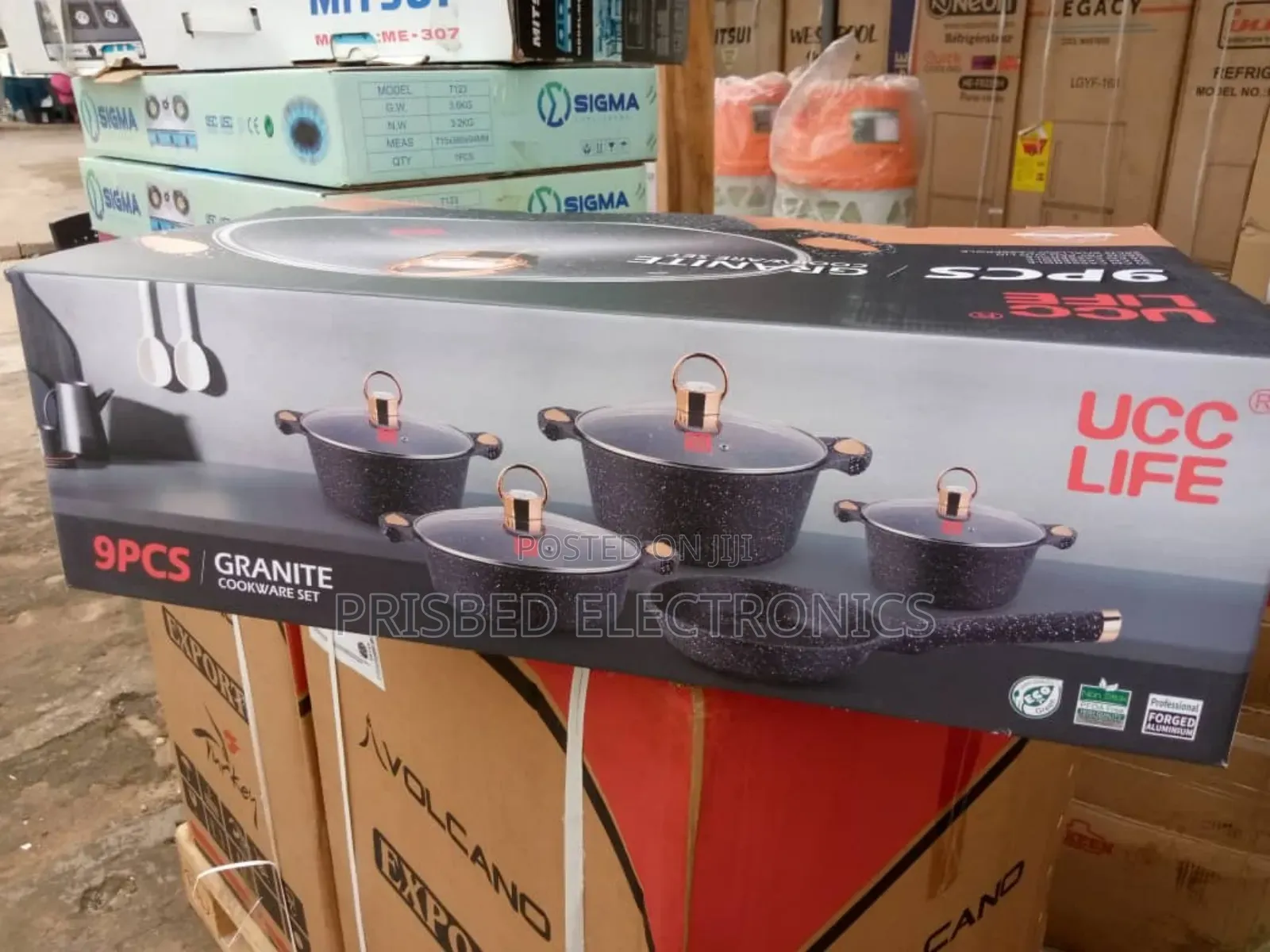 Ucc Life 9pcs Granite Cookware Set