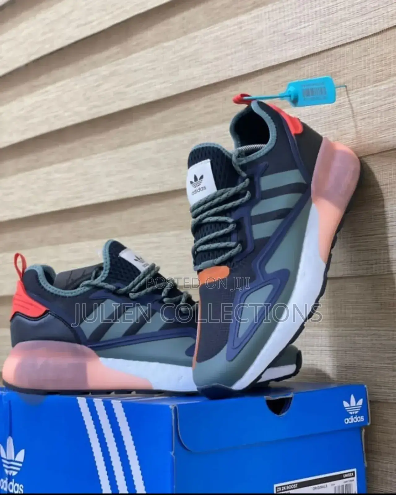 Adidas Zx Boost Ammry Green White and Orange