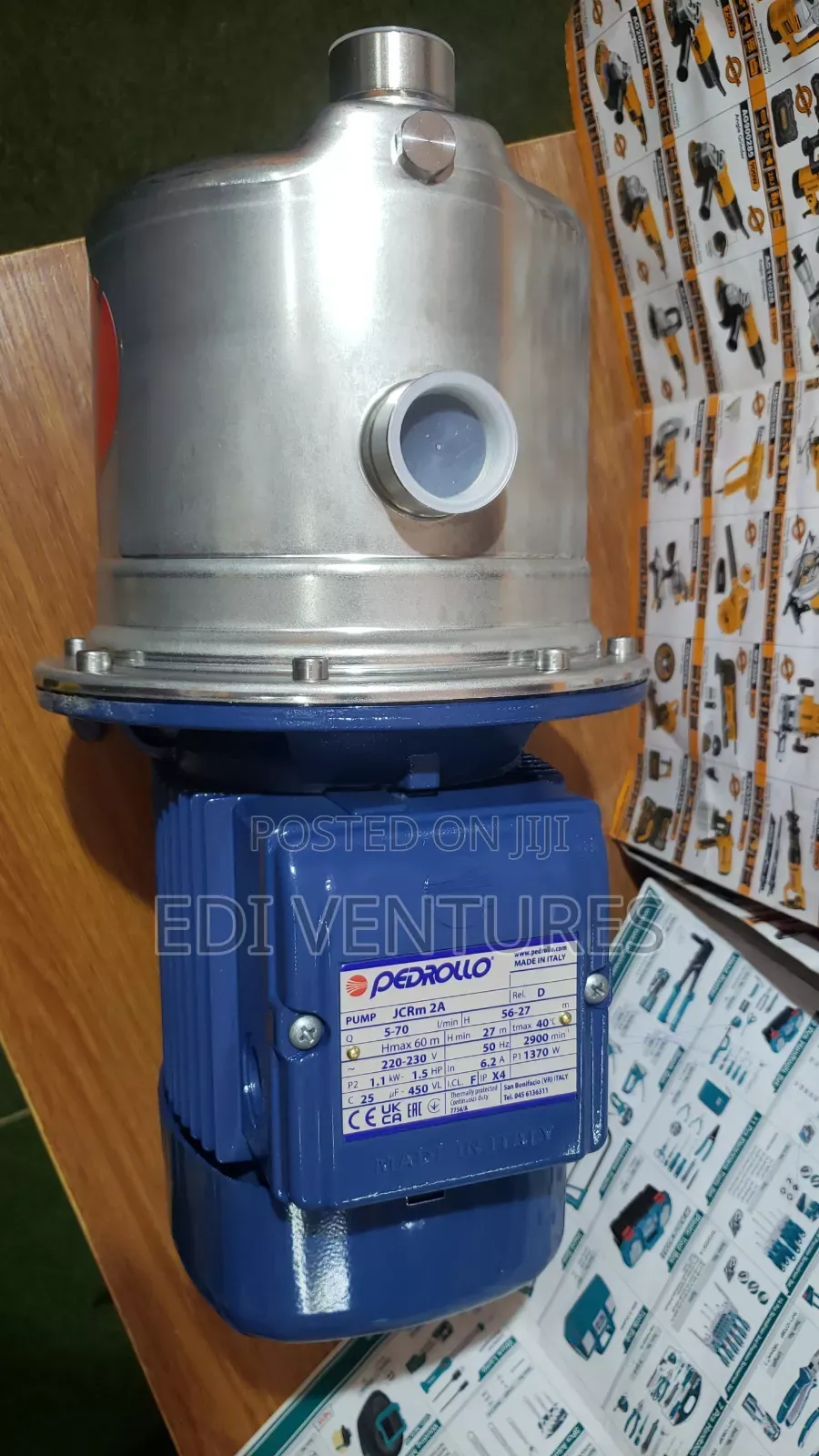 Pedrollo JCR 1.5 Horsepower Stainless Water Pump