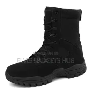 Military Tactical Boots Suede Black