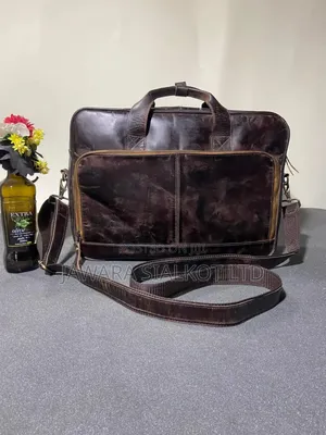 Geniune Cowhide Leather Bag For Office And Laptop