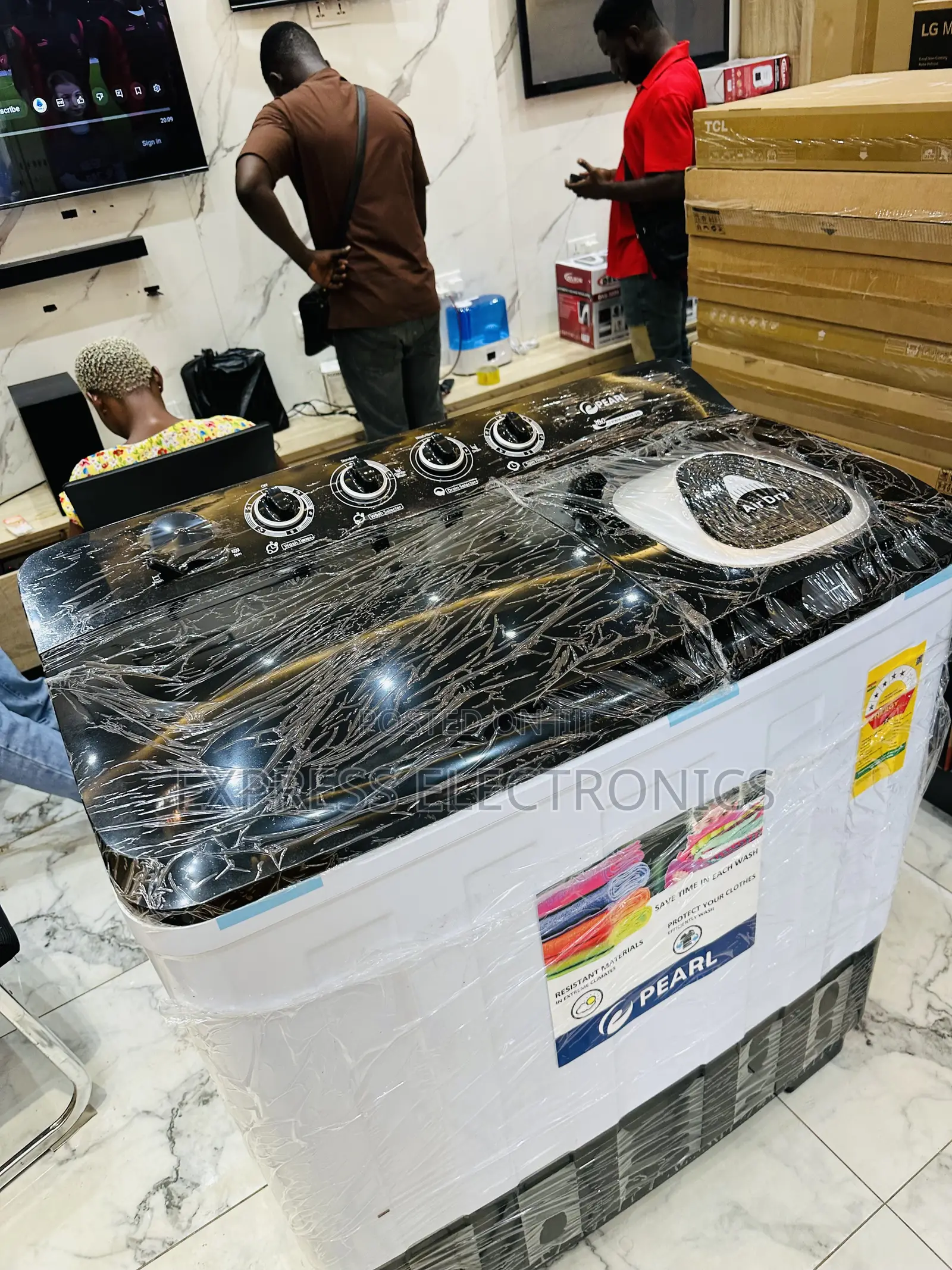 Semi Automatic Washing Machine 18kg Topload Pearl White
