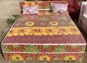 Queensize Yellowish Design Ready Made Bed (Cash on Delivery)