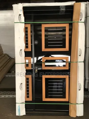 One and Half Black Security Door