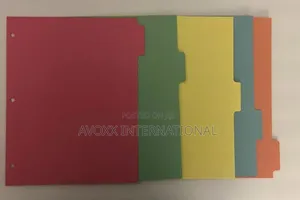 Avery Write-on Plain 5 Tab Assort Dividers for Ring Binder.