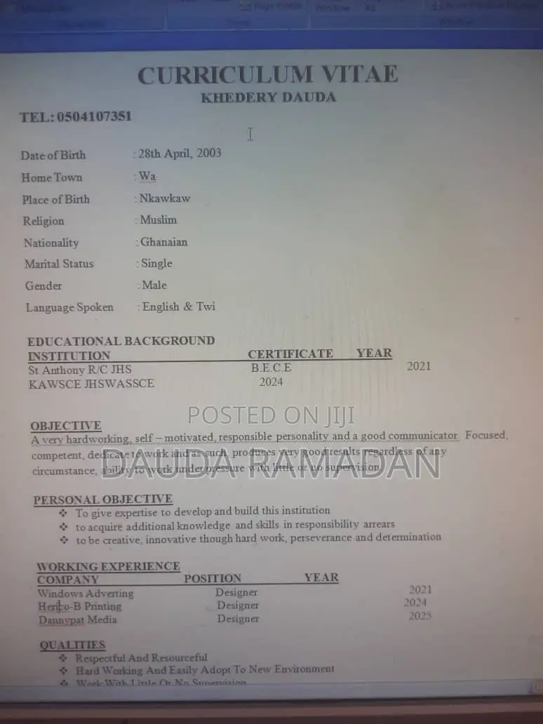 Health Beauty CV